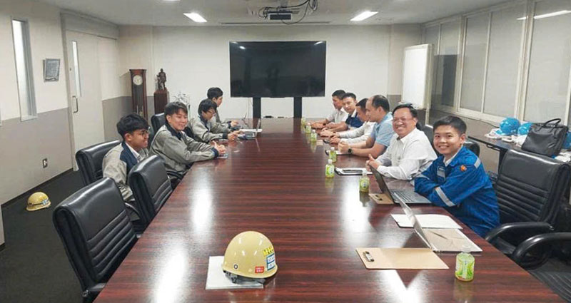 Đoàn công tác NSRP, Tổng công ty PTSC và PTSC Thanh Hóa kiểm tra, đánh giá speed balance test và over speed test rotor turbine Dự án STG#3 tại Nhật Bản