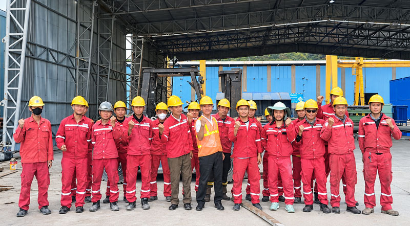 Đào tạo vận hành xe nâng và cẩu trục tại PTSC Thanh Hóa