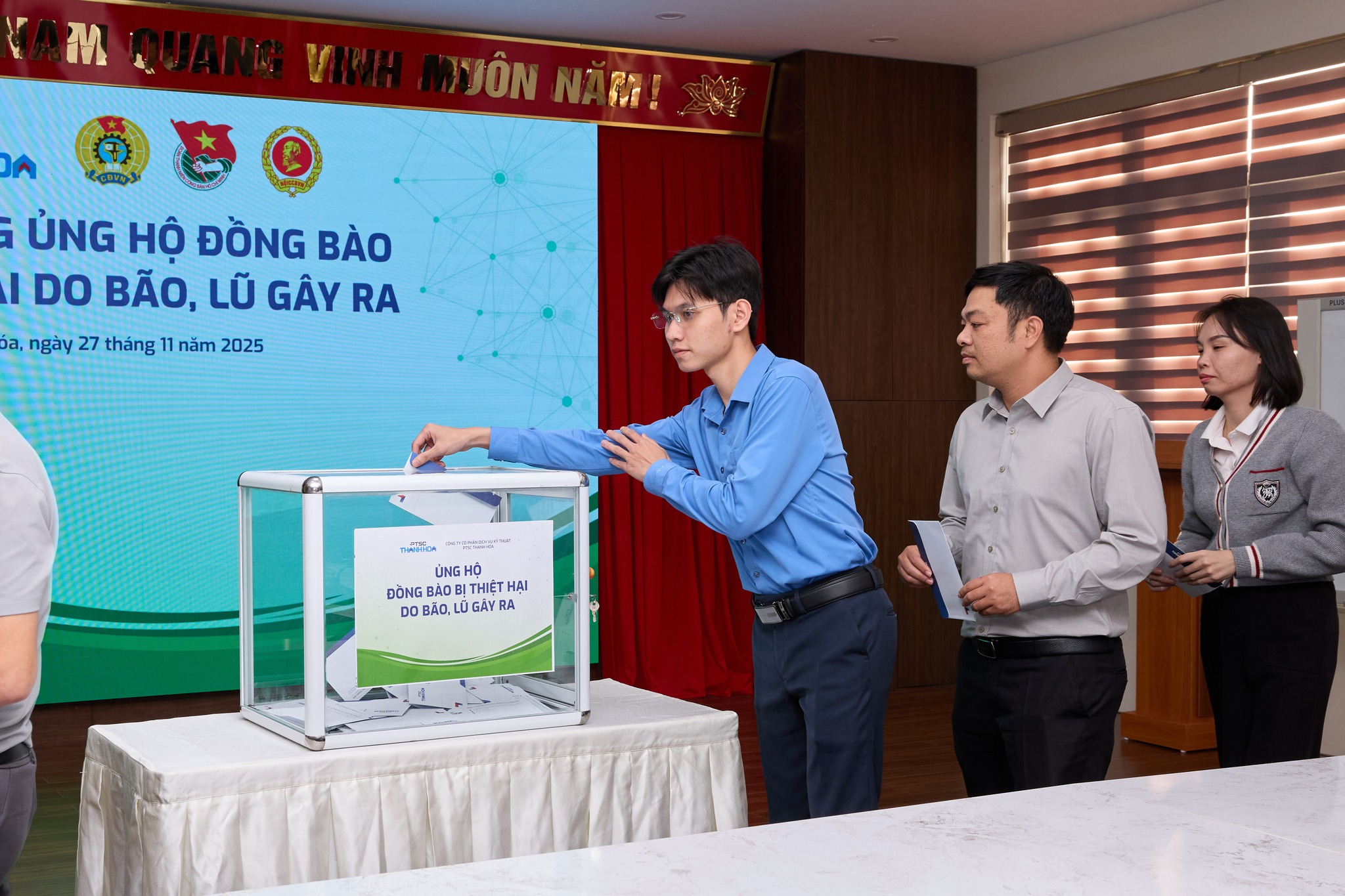 PTSC Thanh Hoa launches donation campaign to support people affected by storms and floods