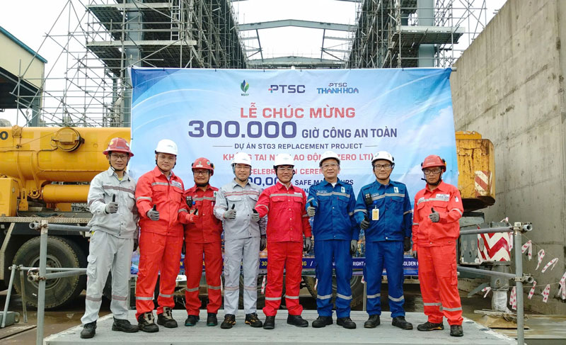 300.000 giờ làm việc an toàn – dấu mốc dự án STG3 tại Nhà máy Lọc hóa dầu Nghi Sơn