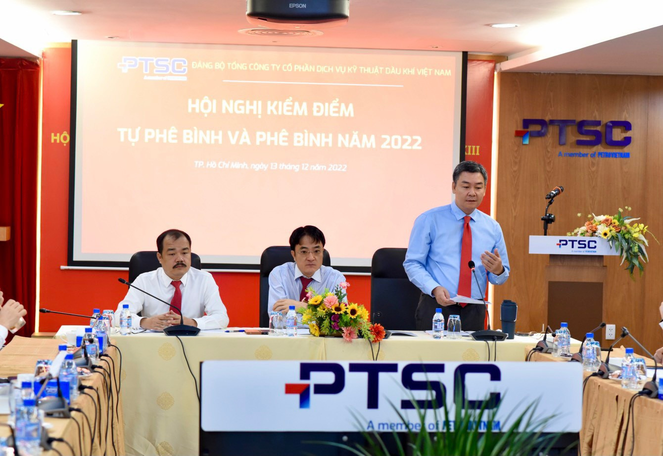 Đảng ủy PTSC tổ chức Hội nghị kiểm điểm tự phê bình và phê bình năm 2022