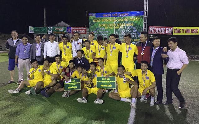 FC PTSC Thanh Hóa vô địch giải bóng đá hạng nhất Nghi Sơn lần 1