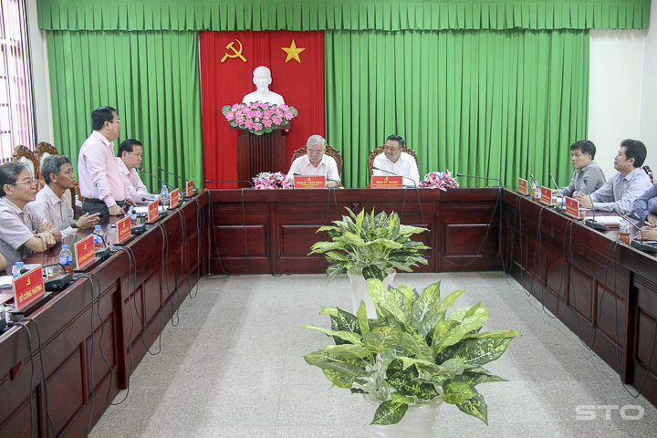 Soc Trang provincial leaders had a wowrking session with PVN