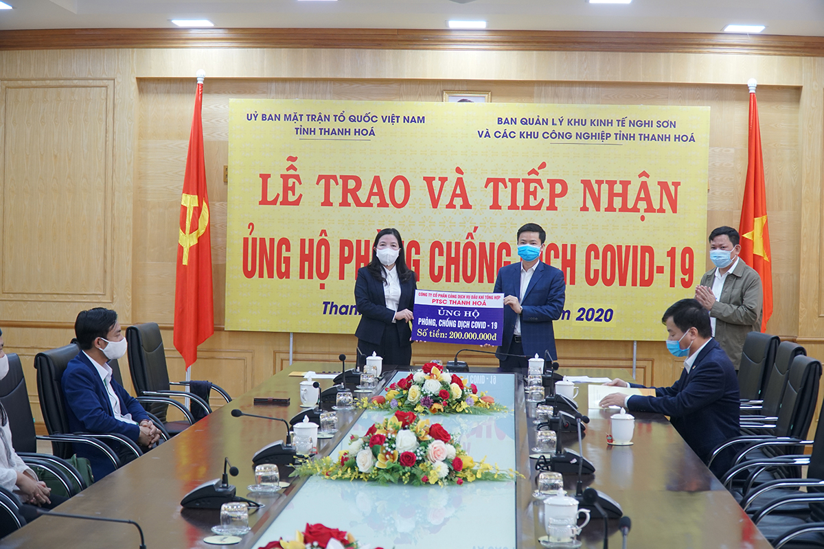 PTSC Thanh Hóa ủng hộ phòng, chống dịch COVID-19 tại tỉnh Thanh Hóa