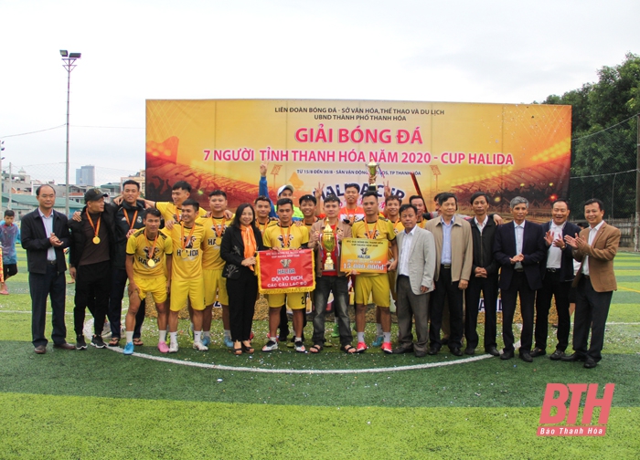 FC PTSC Thanh Hóa giành chức vô địch Giải bóng đá 7 người tỉnh Thanh Hóa - Cúp Halida năm 2020 nội dung dành cho các CLB thành viên của Liên đoàn Bóng đá Thanh Hóa